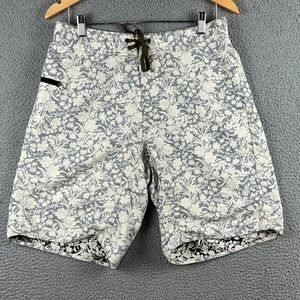 Patagonia Trunks Board Shorts 86555 Men's 32 X 10" Inseam Floral Fade Blue White